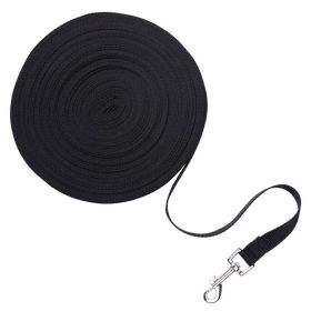 Dog Leash Long Obedience Recall Foot Feet Training Lead 6/15/23/33/50/100 FT (Option: 15 FT-Black)